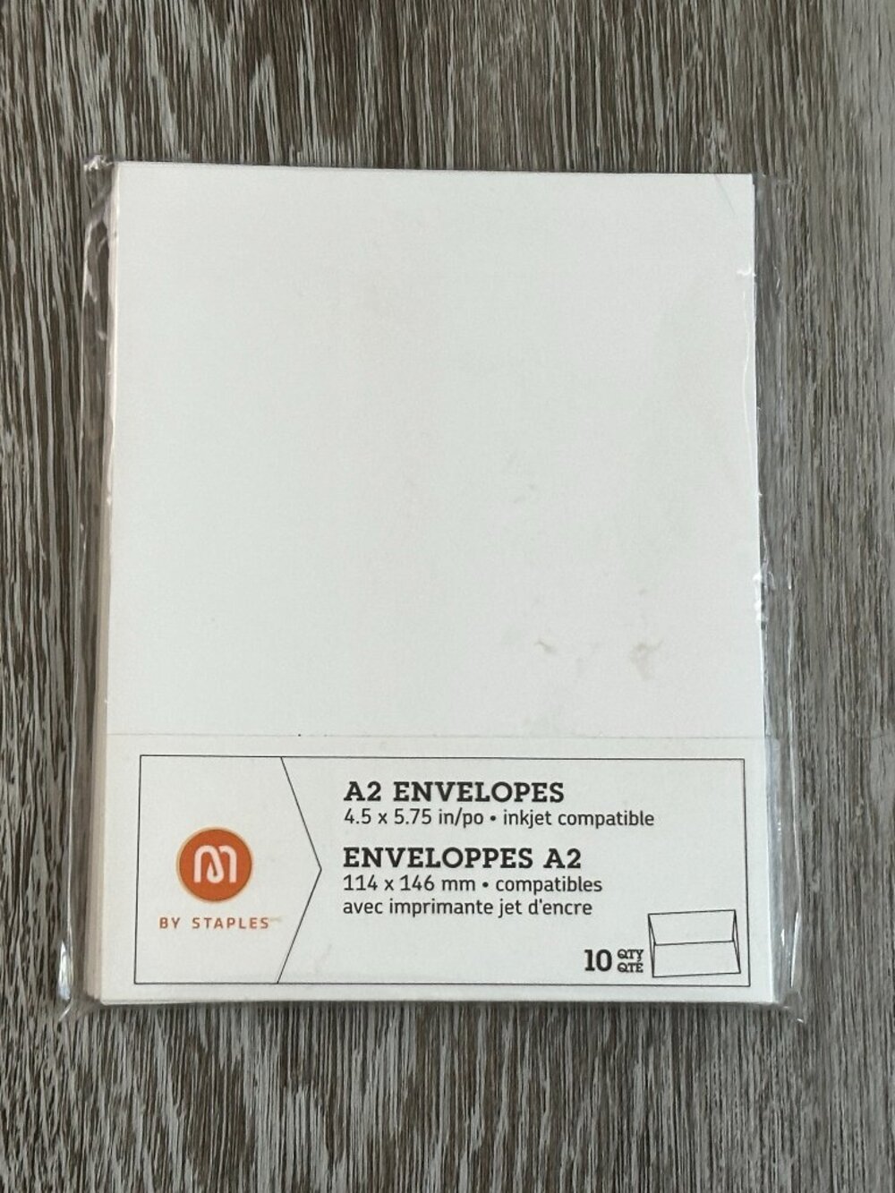 NWT Staples A2 White Envelopes 10 Qty 4.5" x 5.75" Inkjet Compatible